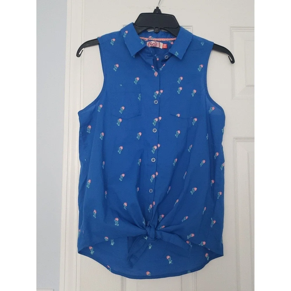So Girls Sleeveless Sleeveless Blouse Size 16